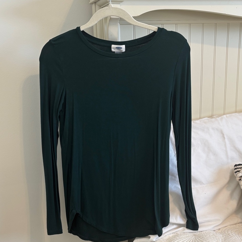 Old Navy Women's Long Sleeve Top - Dark Green